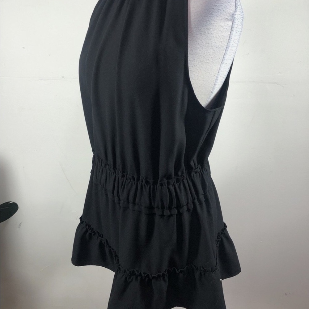 Black Ruffled Halter Top - Picture 5 of 5